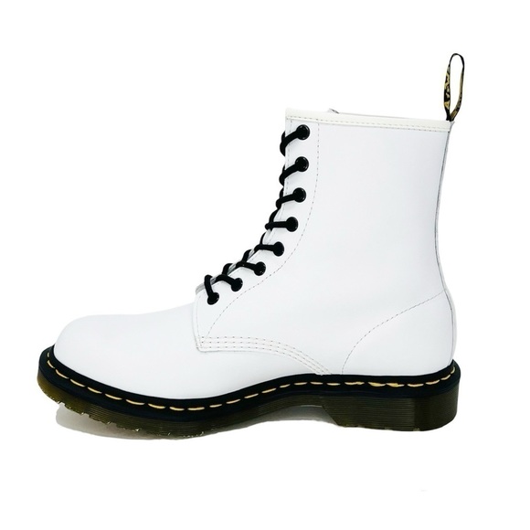 NEW Dr. Martens Softy T Leather Lace-Up Boot White Womens Size 11 1460/25057 New - Picture 5 of 9